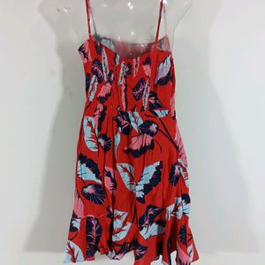 Red Printed Casual Dress (Women)