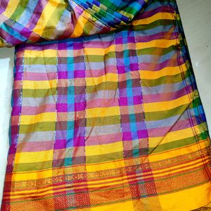 Multicolour Cotton Silk South Saree🌈