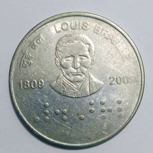 LOUIS BRAILLE COIN - 1809-2009