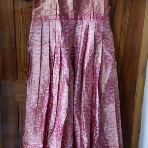 Onion Pink Pattu Long Frock