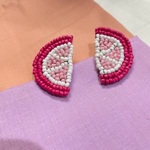 Pink Bead Earrings