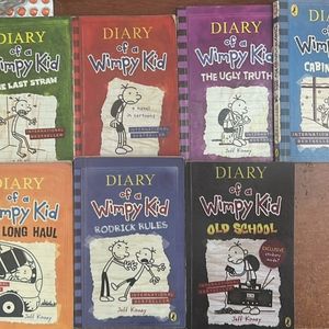 7 books of wimpy kid in good condition