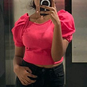 Pink Crop Top From Meesho