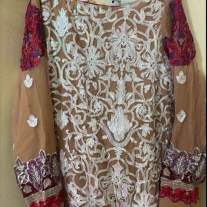 Original Pakistani Heavy Suit With Worked Duppata