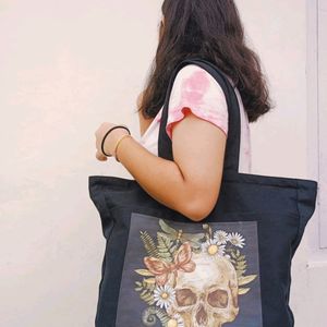 Black College Tote Bag And For Daily Use