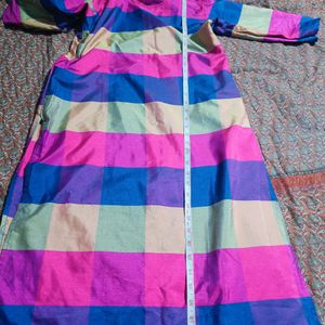 Multicolour Poly Silk Kurta