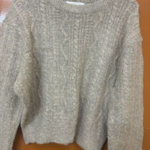 Korean Cropped Full Sleeves Sweater