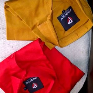 Red And Mustard Combo Shirt