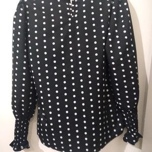 Black Polka Dot Top