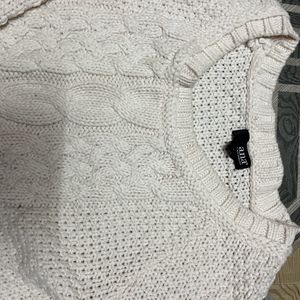 white wool sweater