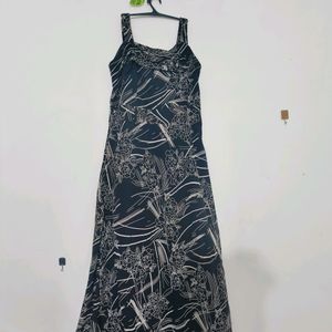 A Line Long Black Dress