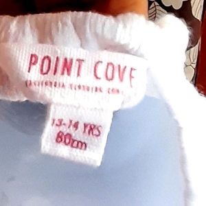 'Point Cove' Women's Embroidered White Top