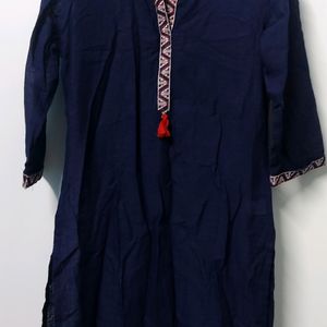 Blue Cotton Kurta