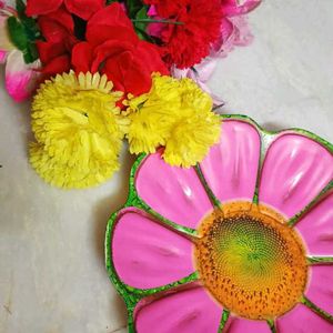 Fruit Basket And Flower Combo