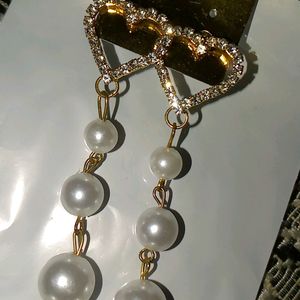 Lilydaze Pearl Stud Chain Earring