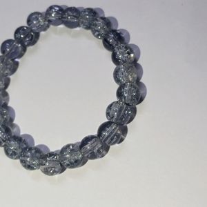 GREY CRYSTAL SPARKLING BEAD BRACELET