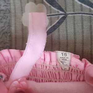 Beby pink frock for 12 months girl