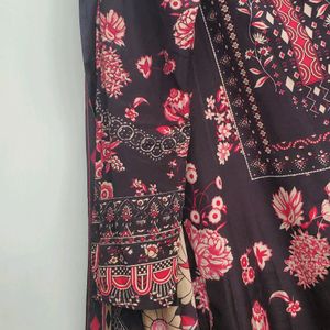 LAWN COTTON MIX SUIT WITH FLORAL DESIGN & PALAzo