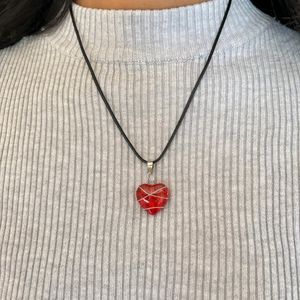 Red Caged Heart Cord ♥️