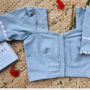 Denim Blouses Cum Crop Tops