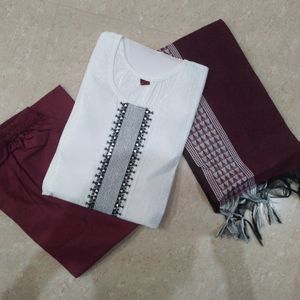 KURTI PANT DUPATTA SET