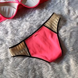 Hot Pink Imported Fabric Bikini Set 👙