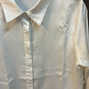 White Satin Finish Shirt