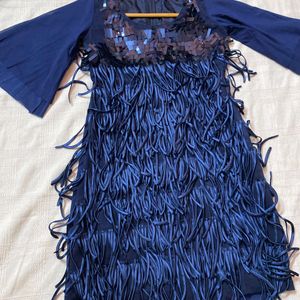 NAVY BLUE FLARE SEXY DRESS