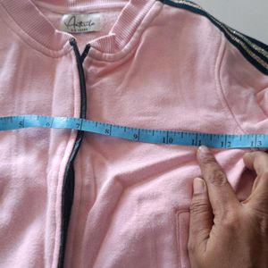 PINK FLEECE ZIP UP SWEATSHIRT JOGGER SET