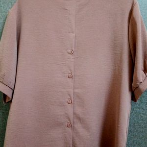 Dusky Pink Back Buttoned Top