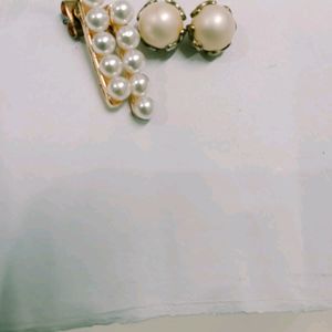 Cute Korean Pearl Earring Combo Of 3