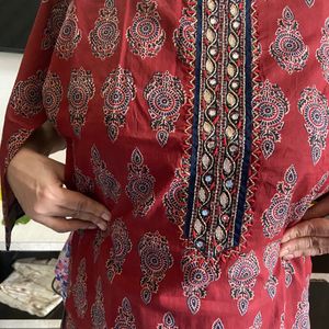 Maroon Kurta Set With Sharara