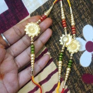 30 Rakhis Red And Green Beads Rakhi