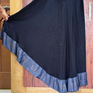 Black &ash coloured umbrella kurti.