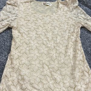 Top For Sale - Netted Puff Sleeves