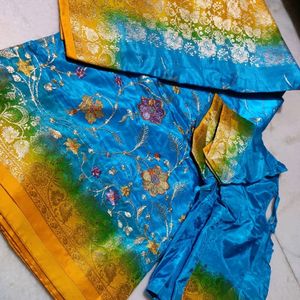 🆕 Beautiful Silk Sari With Blouse 🔥