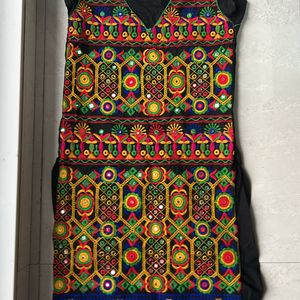 Black Embroidered Navratri Kurta