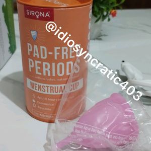 Sirona MENSTRUAL CUP (medium)& ELECTRIC STERILIZER