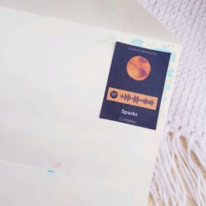 Handmade Letter Card With Spotify Music(Coldplay)