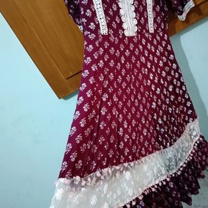 Frock Good Condition N Gotapatti Dress Combo Offer