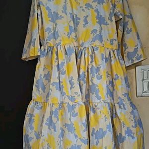 Floral Print Casual Dress (Size: XL)