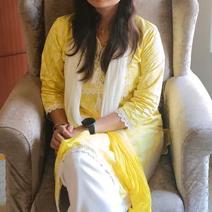 Yellow Embroidered Suit Set