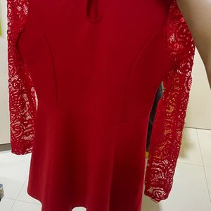 cute Girl Red Party Dress( Function, Cottage Core)