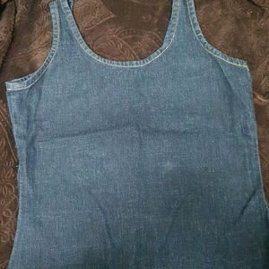 Denim Top With Zip