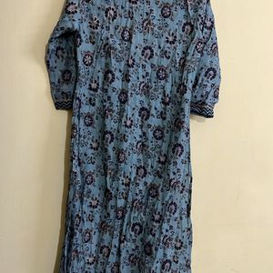 Blue Printed Kurthi