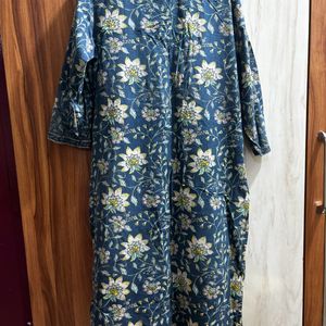 Women's Cotton Printed Straight Kurta