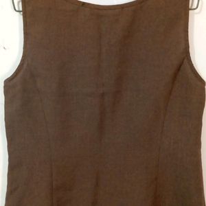 Brown Polyester Top
