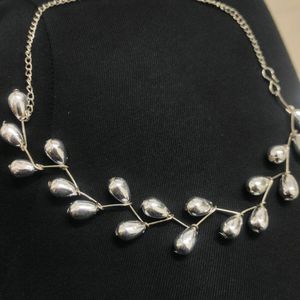 Sliver Beads Necklace Set