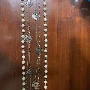 three layer pearl necklace