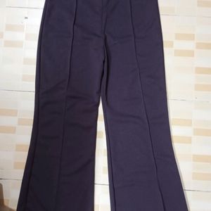 Purple Plazo Pant With Golden Design